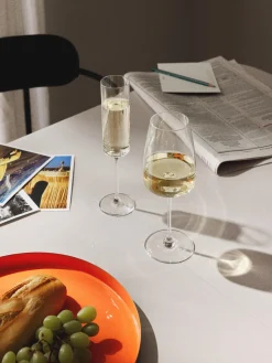 Copas de champán Xavia de cristal, 4 uds.