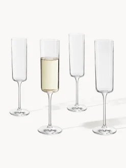 Copas de champán Xavia de cristal, 4 uds.