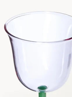 Copas de vino artesanales de vidrio borosilicato Dot, 2 uds.