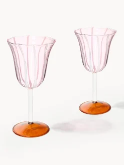 Copas de vino artesanales de vidrio borosilicato Eve, 2 uds.