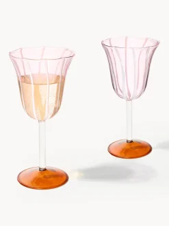 Copas de vino artesanales de vidrio borosilicato Eve, 2 uds.