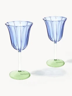 Copas de vino artesanales de vidrio borosilicato Eve, 2 uds.