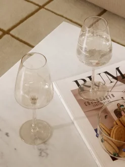 Copas de vino blanco sopladas Ellery, 4 uds.