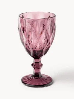 Copas de vino con patrón texturizado Colorado, 4 uds.