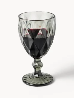 Copas de vino con patrón texturizado Colorado, 4 uds.