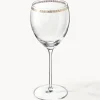 Copas de vino de cristal con decoración dorada Dvorak, 6 uds.