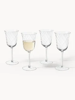 Copas de vino sopladas Swirl, 4 uds.