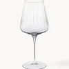 Copas de vino tinto de cristal con relieves Bernadotte, 6 uds.