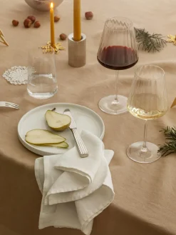 Copas de vino tinto de cristal con relieves Bernadotte, 6 uds.