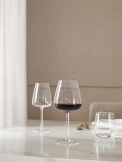 Copas de vino tinto sopladas Ellery, 4 uds.