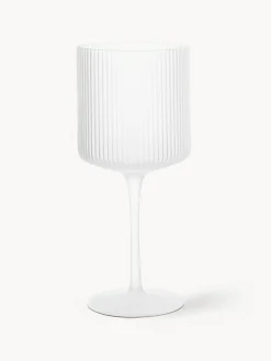 Copas de vino tinto sopladas con relieve Ripple, 2 uds.