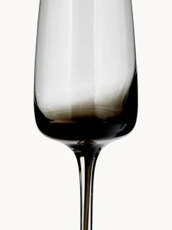 Copas flauta de champán con degradado sopladas Smoke, 4 uds.