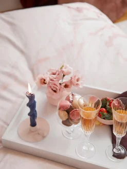 Copas flauta de champán de cristal con relieve Timeless, 6 uds.