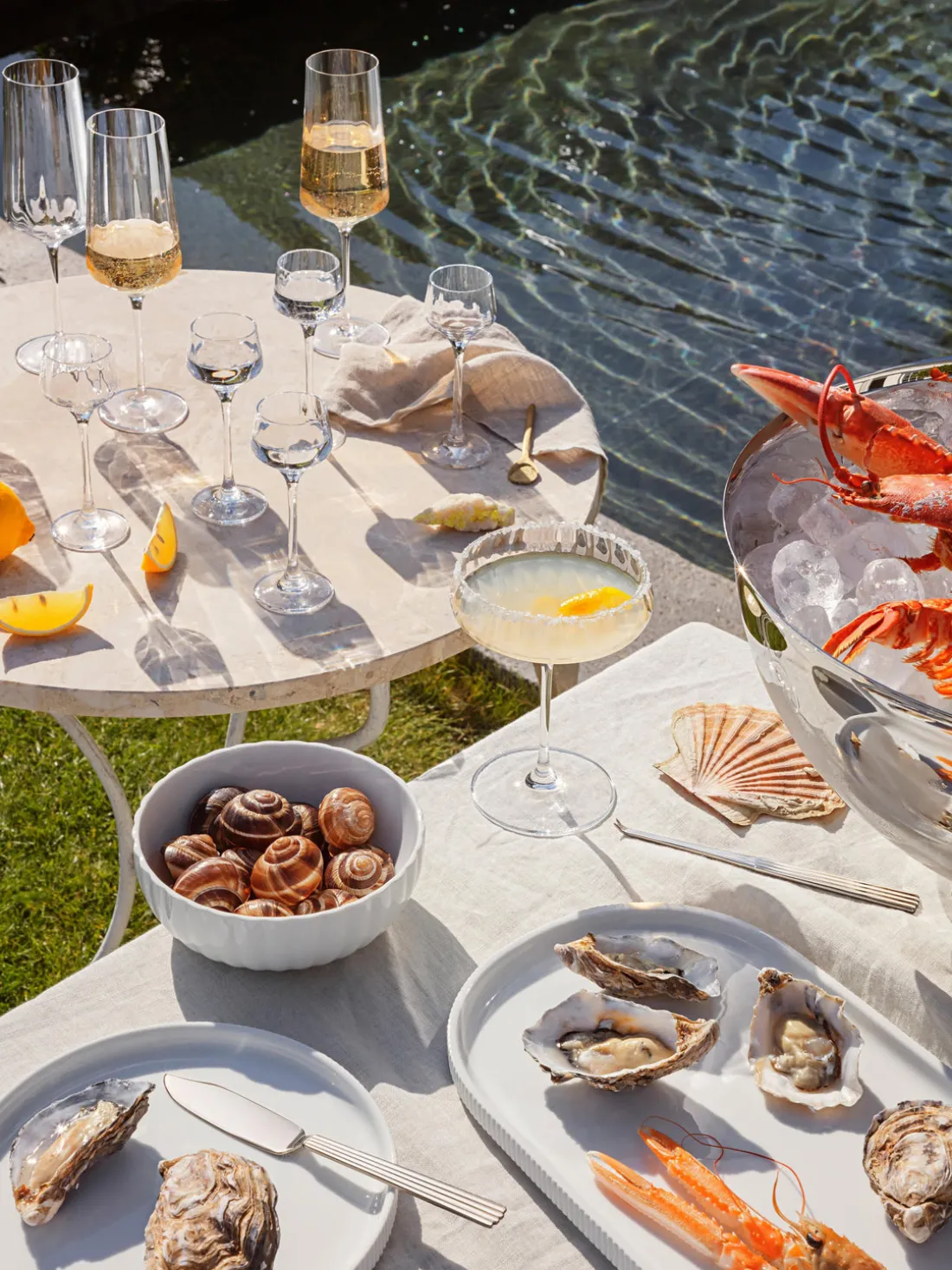 Copas flauta de champán de cristal con relieves Bernadotte, 6 uds.