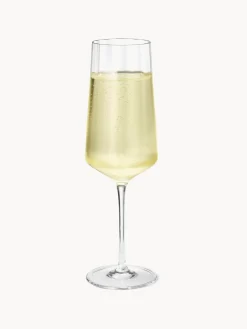 Copas flauta de champán de cristal con relieves Bernadotte, 6 uds.