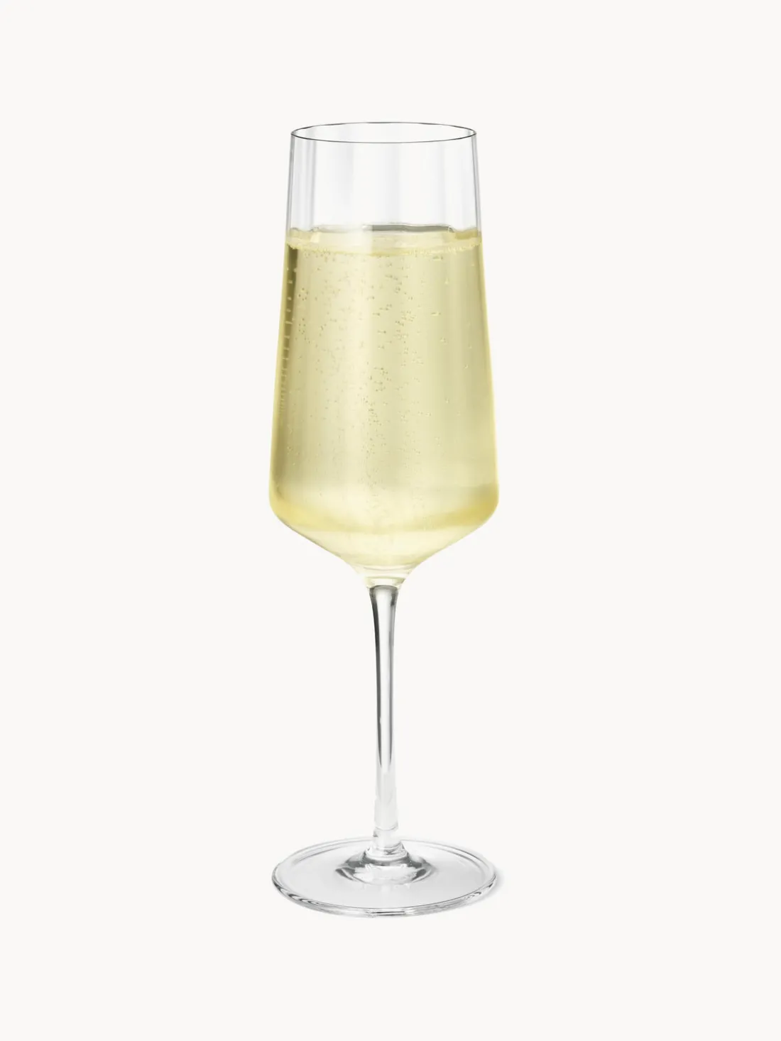 Copas flauta de champán de cristal con relieves Bernadotte, 6 uds.