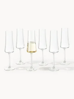 Copas flauta de champán de cristal Gwenda, 6 uds.