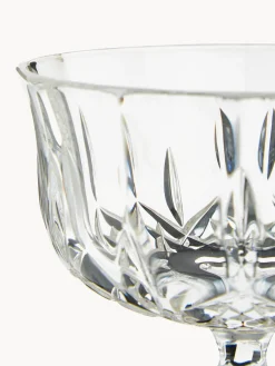 Copas pompadour de champán de cristal con relive Opera, 6 uds.