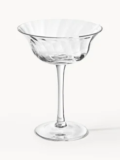 Copas pompadour de champán sopladas Swirl, 4 uds.