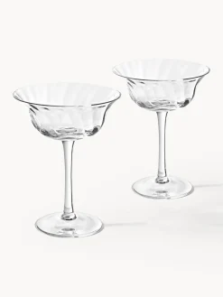 Copas pompadour de champán sopladas Swirl, 4 uds.