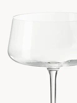 Copas pompadour de champán de cristal Gwenda, 6 uds.