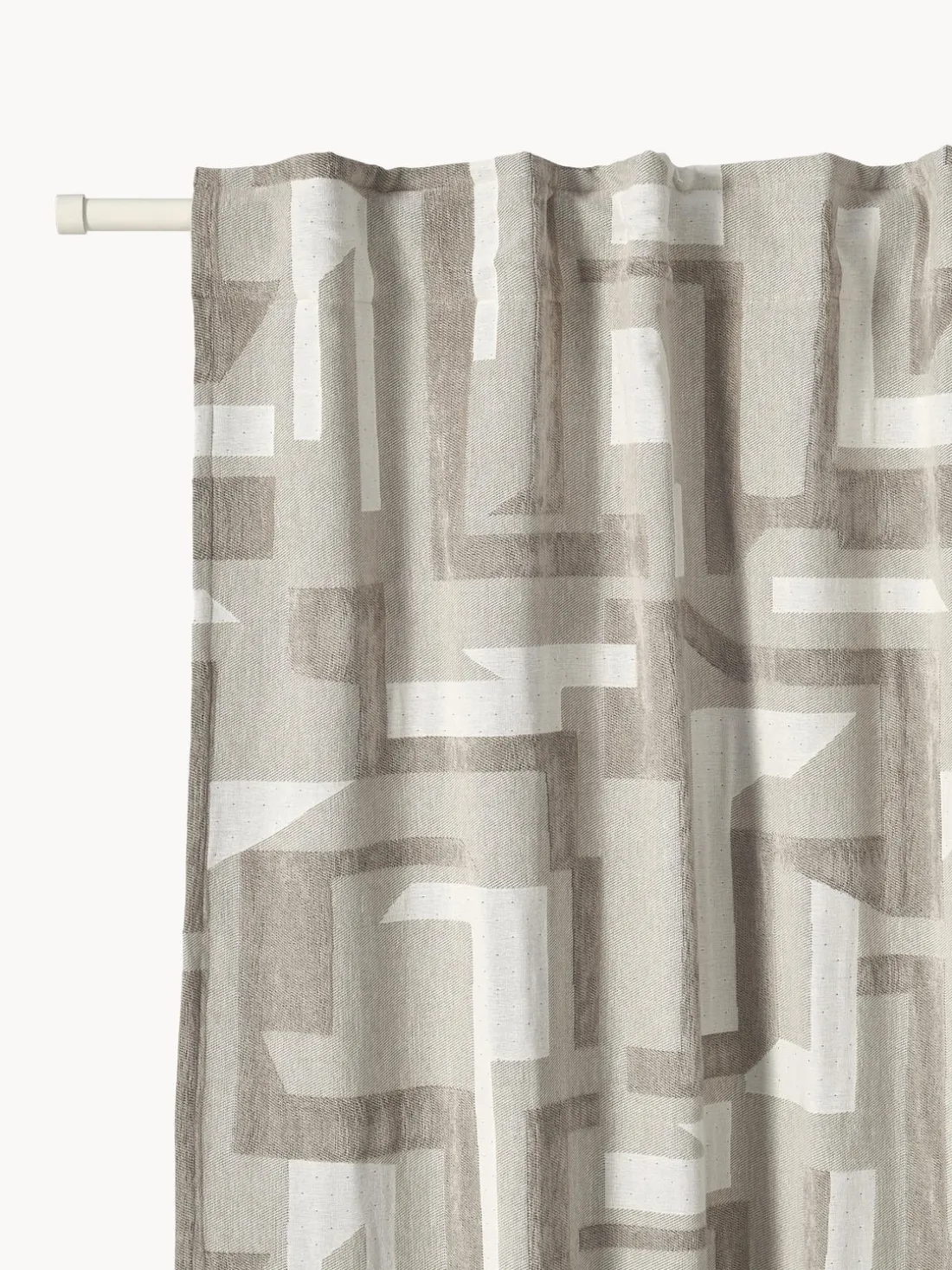 Cortina opaca de chenilla con cinta de lazo Felice, 2 uds.