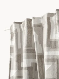 Cortina opaca de chenilla con cinta de lazo Felice, 2 uds.