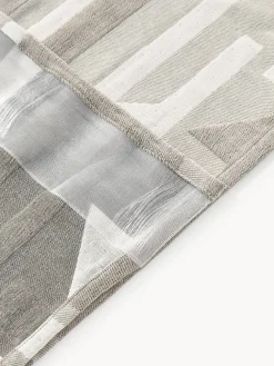 Cortina opaca de chenilla con cinta de lazo Felice, 2 uds.