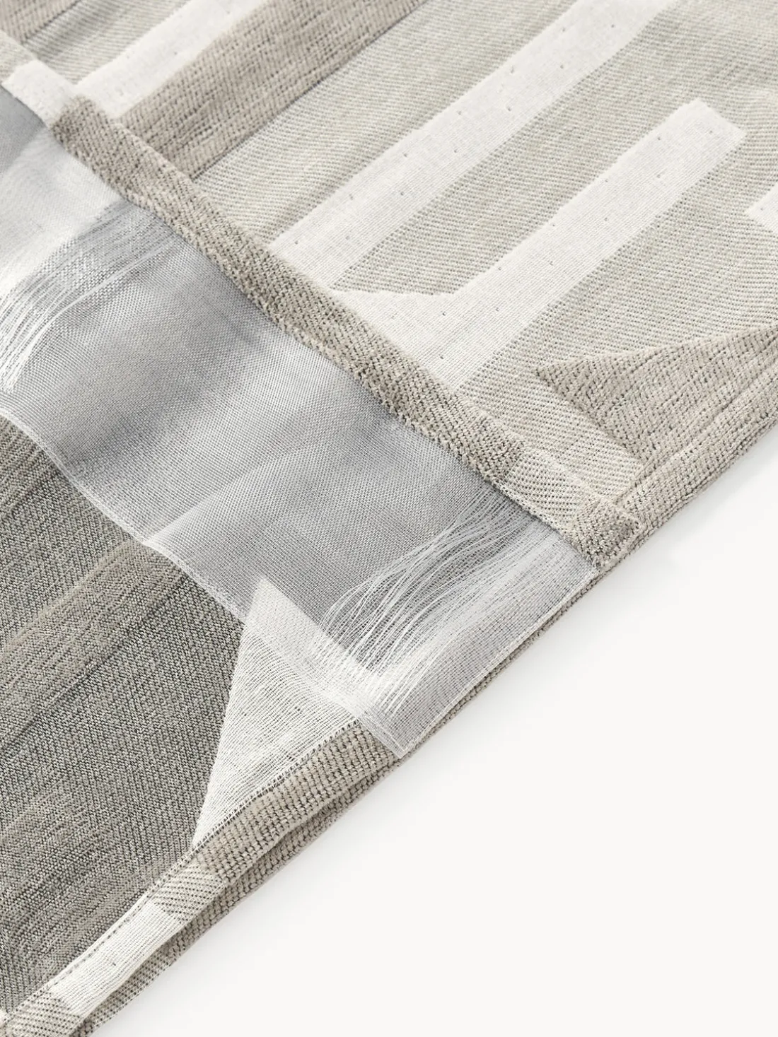 Cortina opaca de chenilla con cinta de lazo Felice, 2 uds.