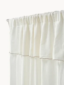 Cortinas de lino semitransparentes con dobladillo Eleonara, 2 uds.