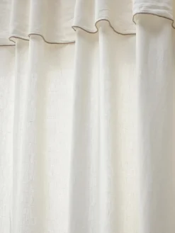 Cortinas de lino semitransparentes con dobladillo Eleonara, 2 uds.