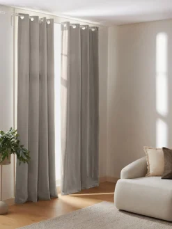 Cortinas de terciopelo oscuras con ojales Rush, 2 uds.