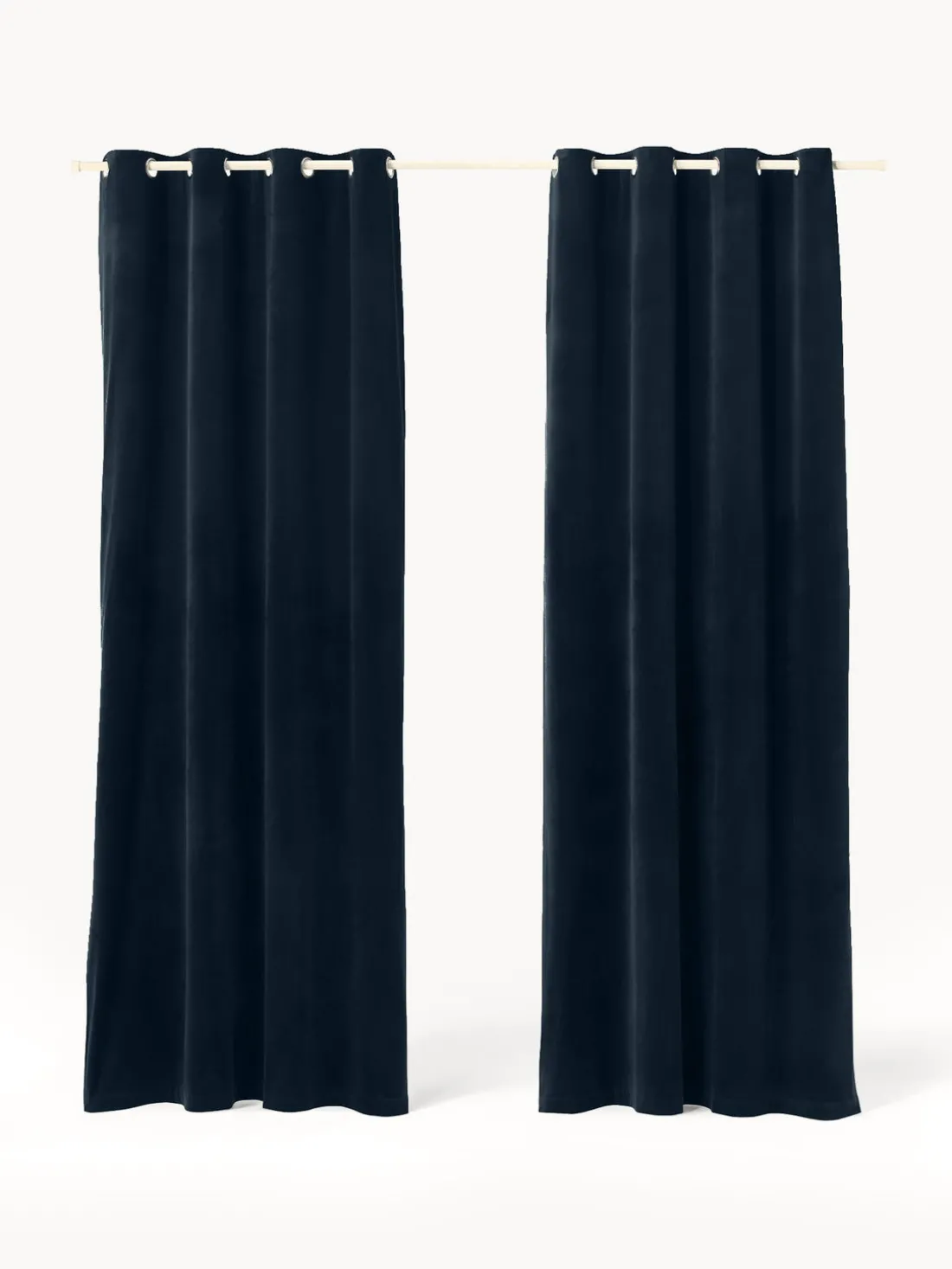 Cortinas oscurecedoras de terciopelo con ojales Rush, 2 uds.