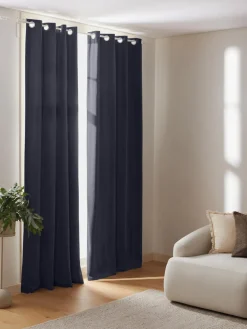 Cortinas oscurecedoras de terciopelo con ojales Rush, 2 uds.