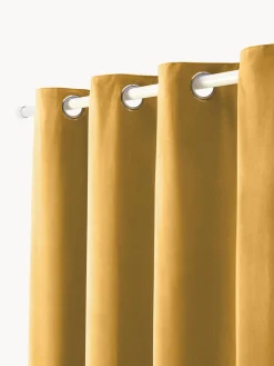 Cortinas oscurecedoras de terciopelo con ojales Rush, 2 uds.
