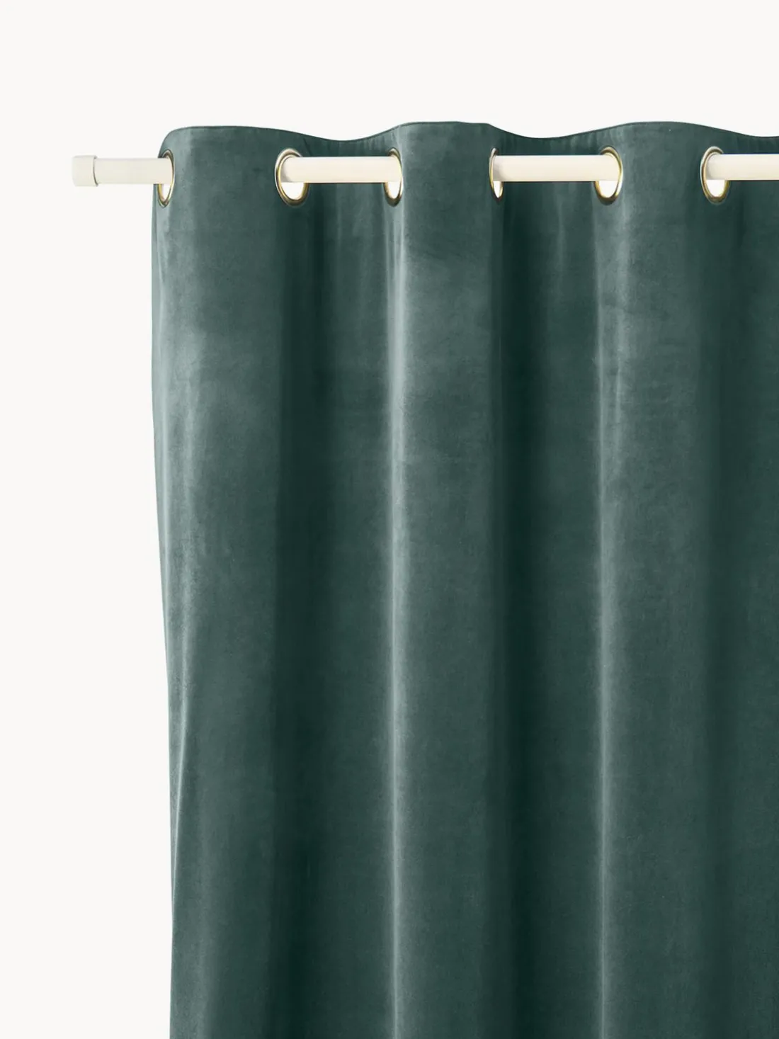 Cortinas oscurecedoras de terciopelo con ojales Rush, 2 uds.