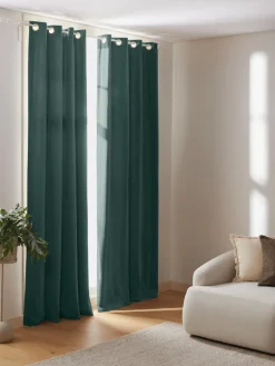 Cortinas oscurecedoras de terciopelo con ojales Rush, 2 uds.