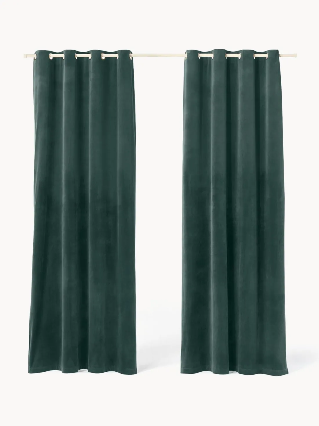 Cortinas oscurecedoras de terciopelo con ojales Rush, 2 uds.