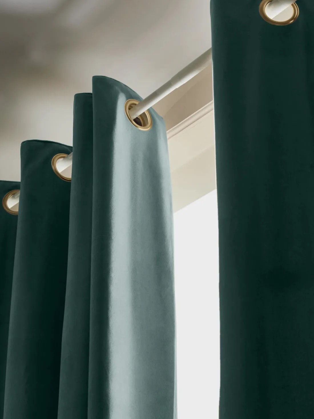 Cortinas oscurecedoras de terciopelo con ojales Rush, 2 uds.