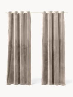 Cortinas oscurecedoras de terciopelo con ojales Rush, 2 uds.