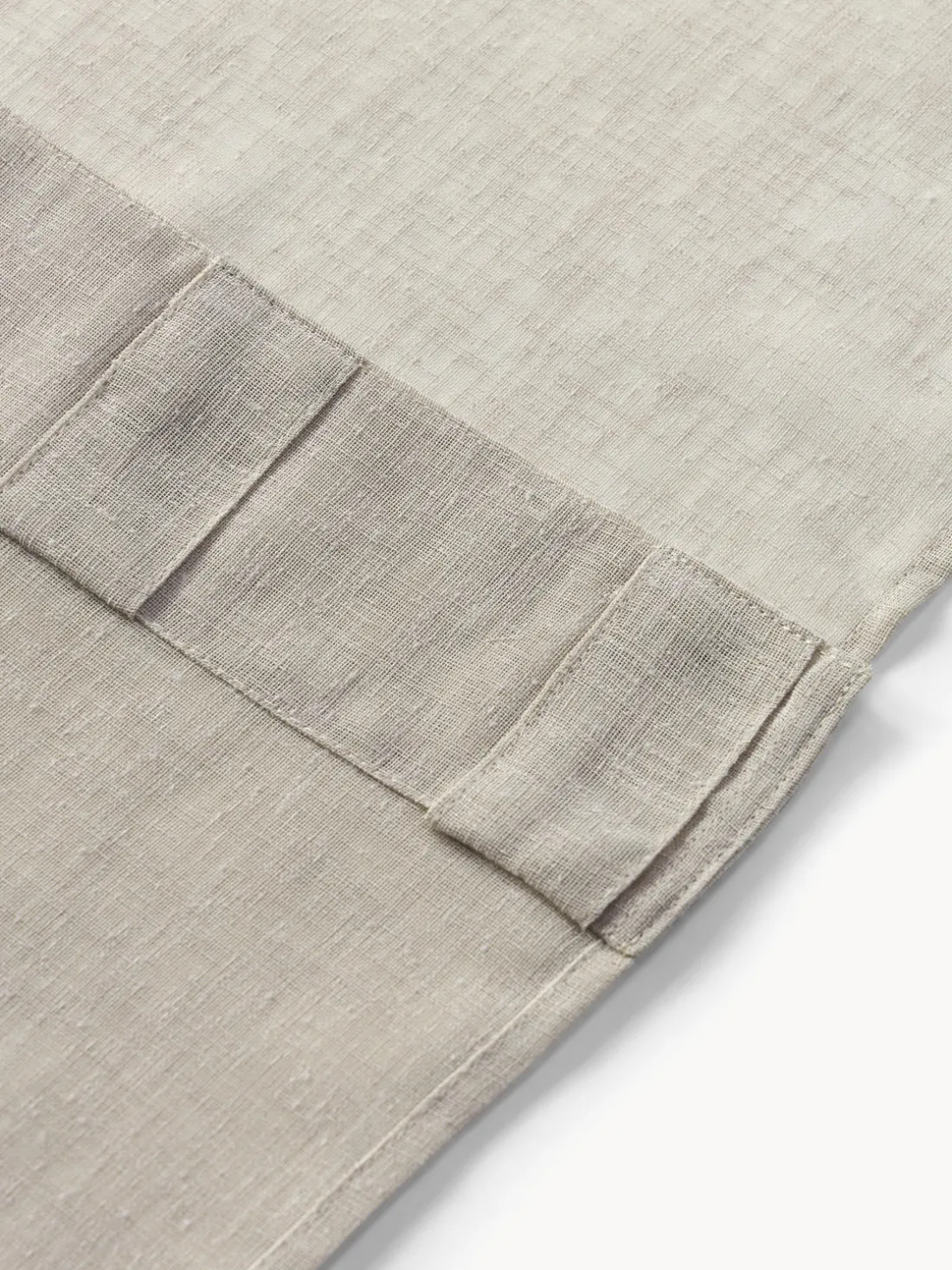 Cortinas semitransparente con cinta de lazo Gardine Ibiza, 2 uds.