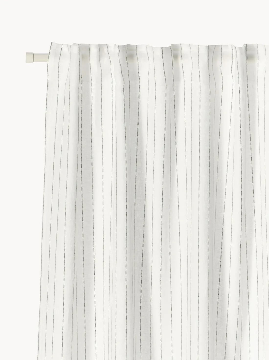 Cortinas semitransparentes con lazo Birch, 2 uds.