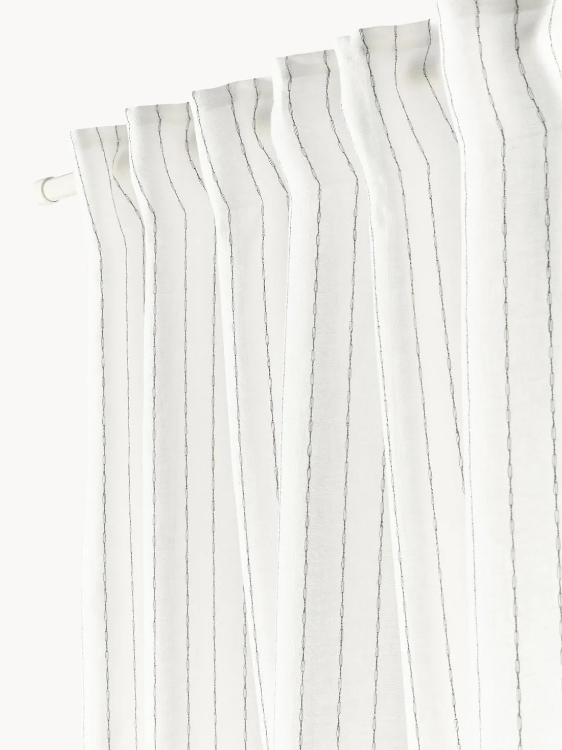 Cortinas semitransparentes con lazo Birch, 2 uds.