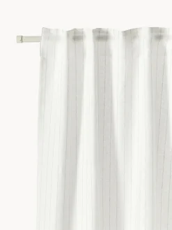 Cortinas semitransparente con cinta de lazo Birch, 2 uds.