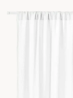 Cortinas semitransparente de muselina con dobladillo Malvina, 2 uds.