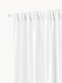 Cortinas semitransparente de muselina con dobladillo Malvina, 2 uds.