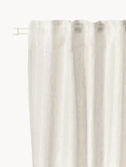 Cortinas semitransparente con cinta de lazo Birch, 2 uds.