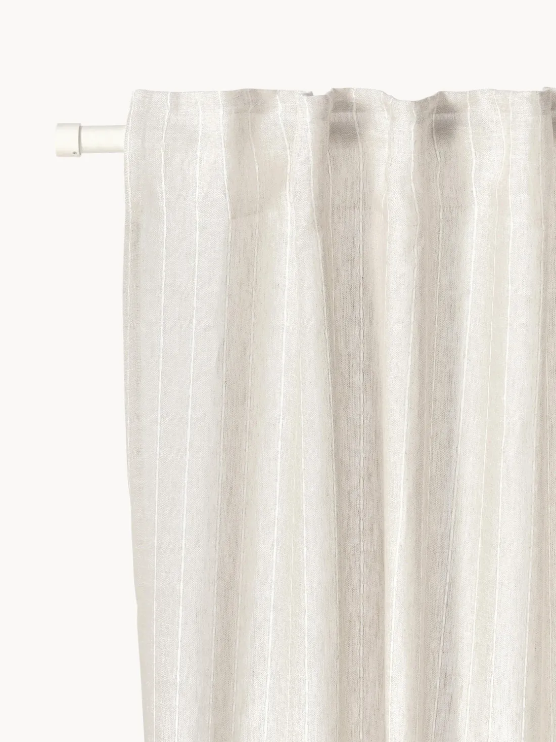 Cortinas semitransparente con cinta de lazo Birch, 2 uds.