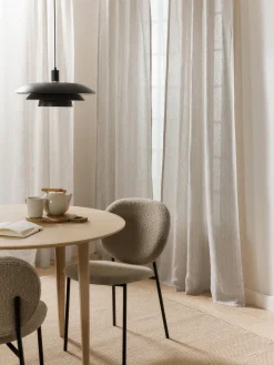 Cortinas semitransparente con cinta de lazo Birch, 2 uds.