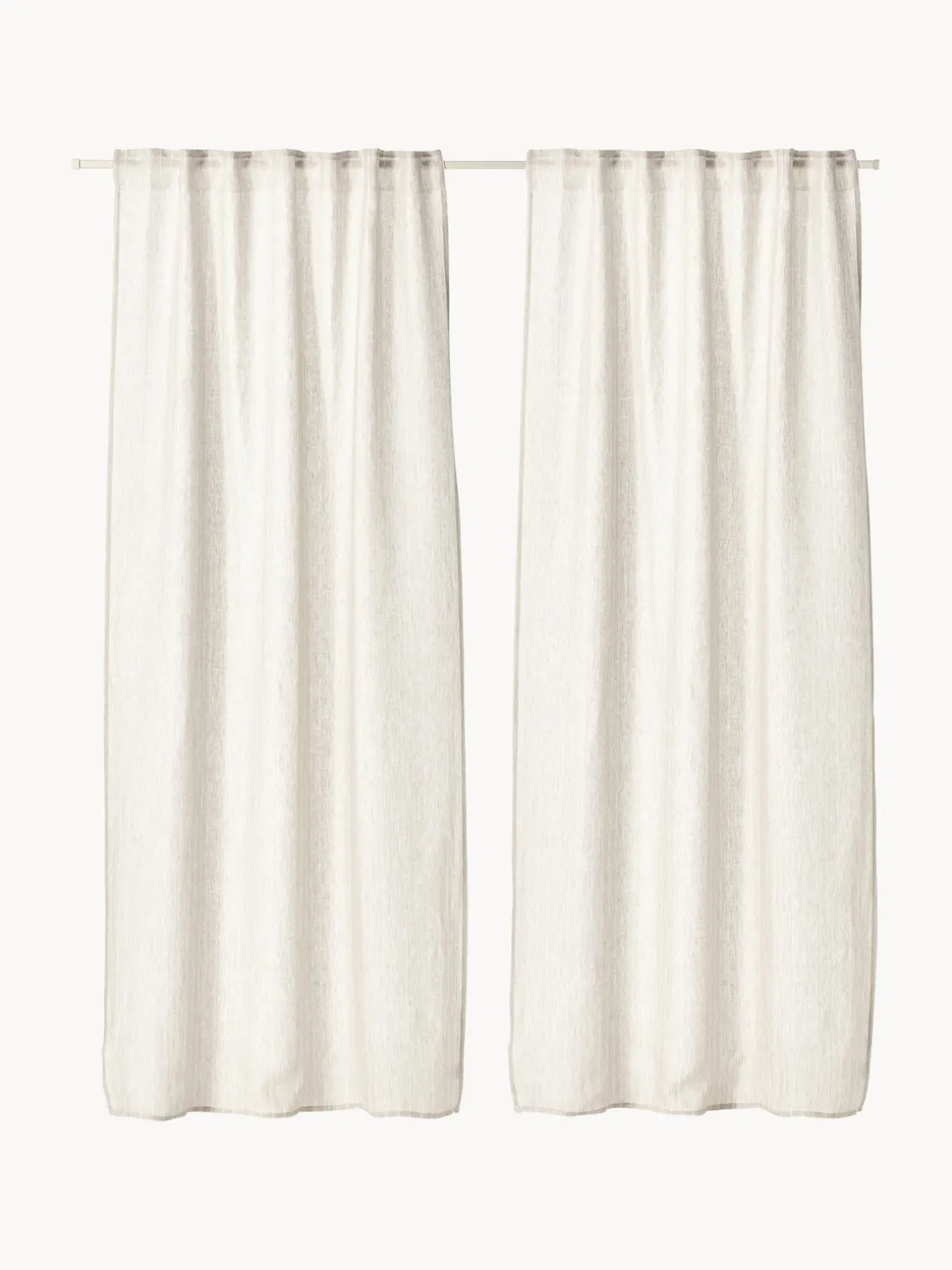 Cortinas semitransparente con cinta de lazo Birch, 2 uds.